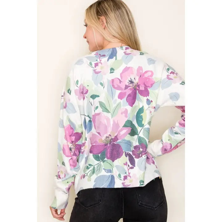 Floral Printed Sweater