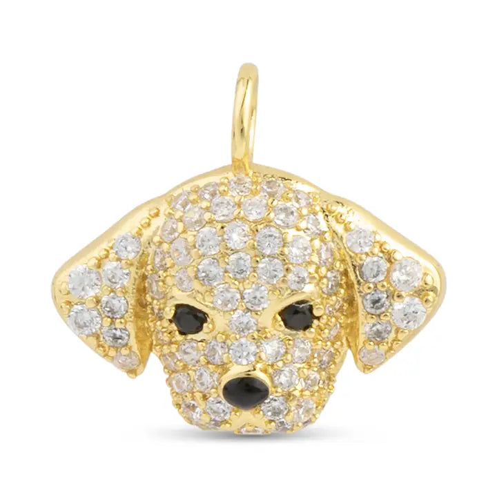 CZ Dog Face Charm