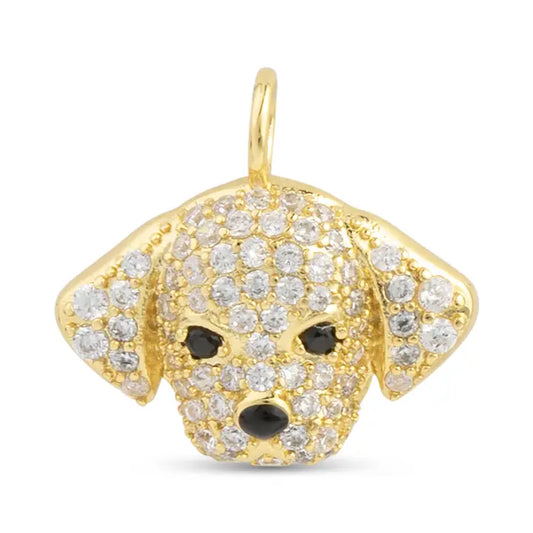 CZ Dog Face Charm