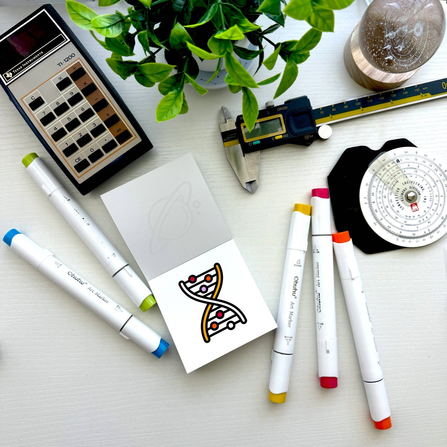 Science and Space Easy Tear Mini Coloring Book for Adult