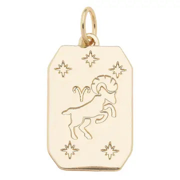 Zodiac Dog Tag Charm