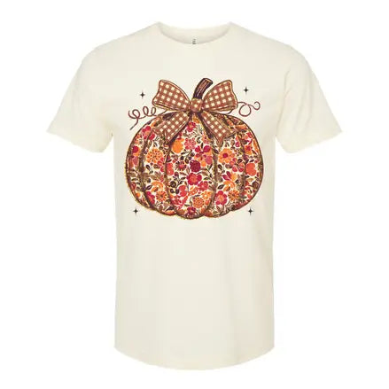 Fall Floral Pumpkin Tee