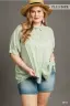 Stripe Button Up Collar Top