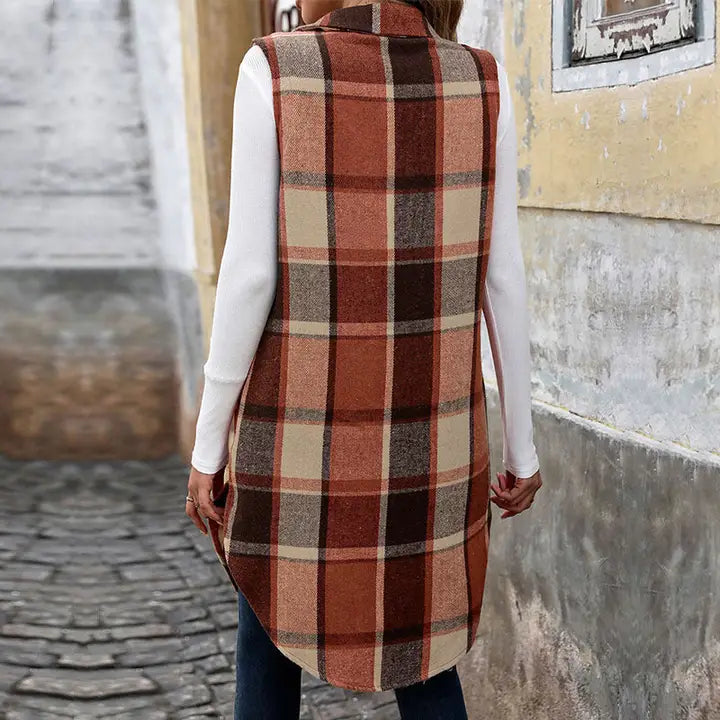 Retro Plaid Vest