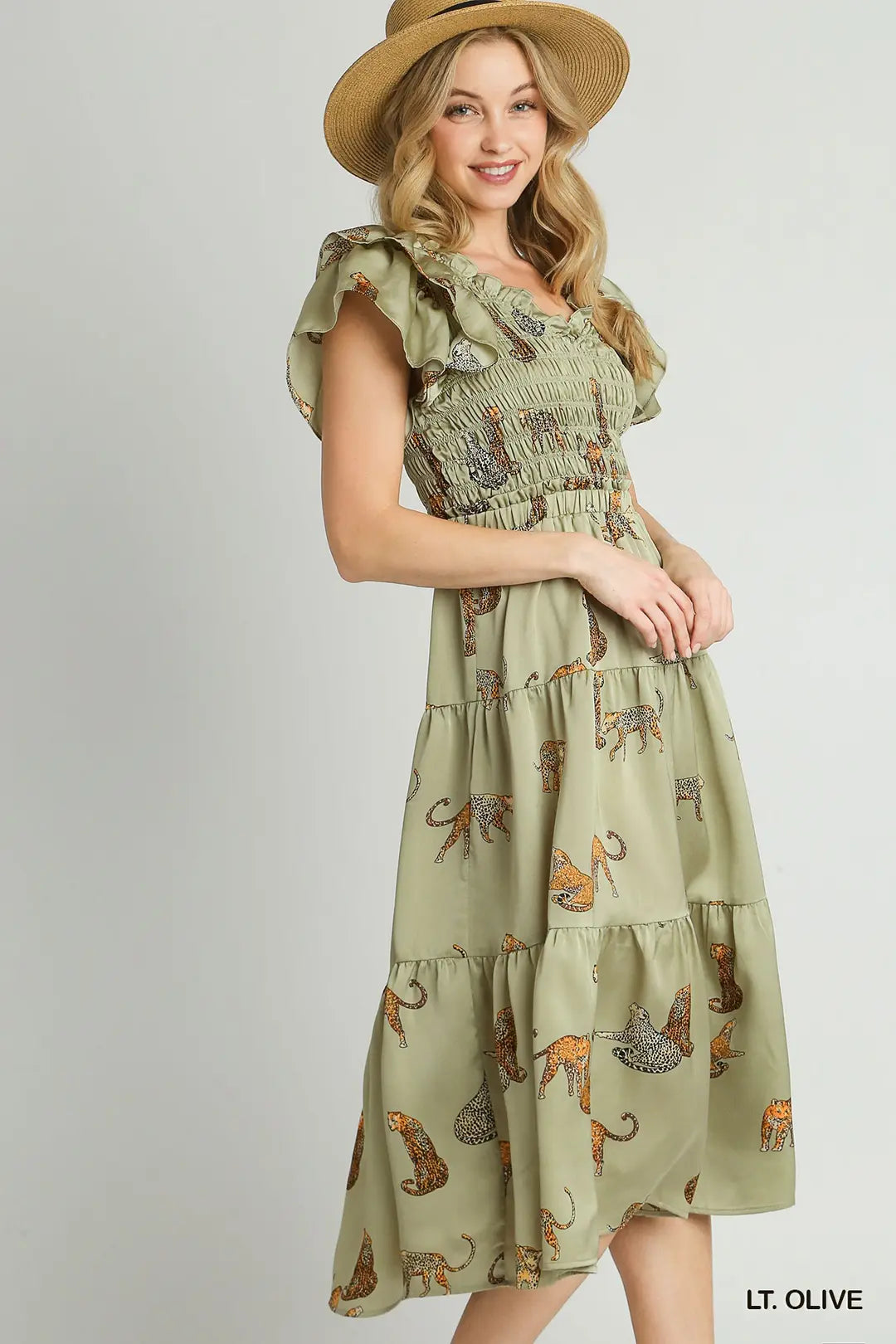 Cheetah Print Midi Dress