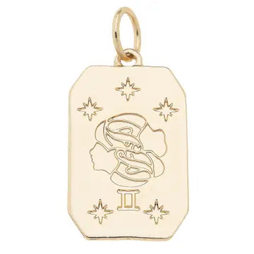 Zodiac Dog Tag Charm