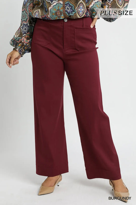 Button Stretched Pants