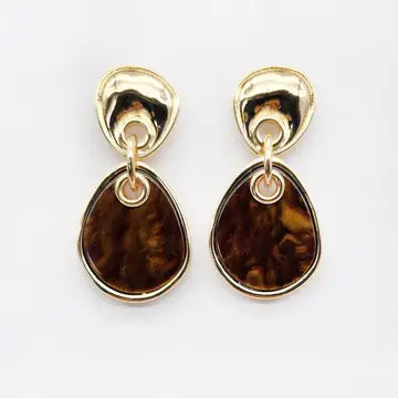 Duo Teardrop Dangle Earrings