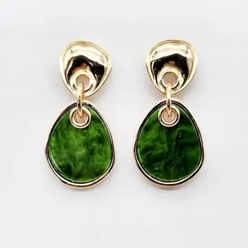 Duo Teardrop Dangle Earrings