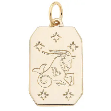 Zodiac Dog Tag Charm