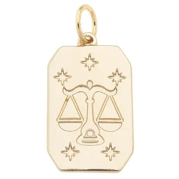 Zodiac Dog Tag Charm