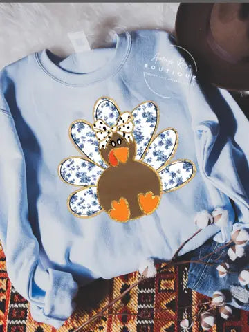 Floral Turkey Sweatshirt