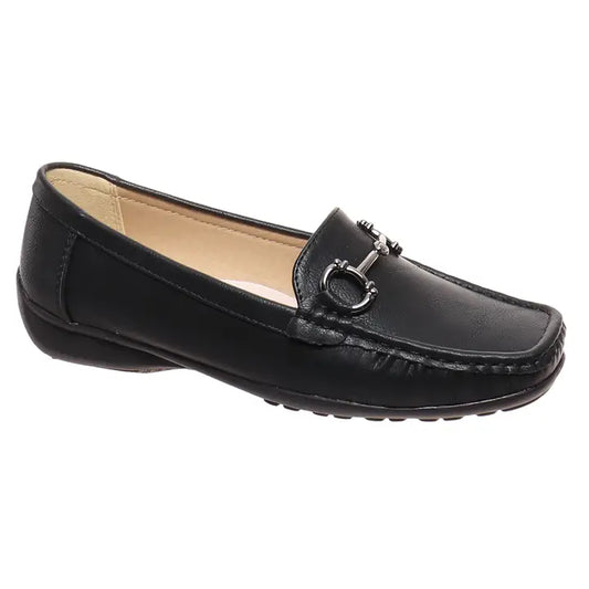 Hazel Horse Bit Embellished Loafers