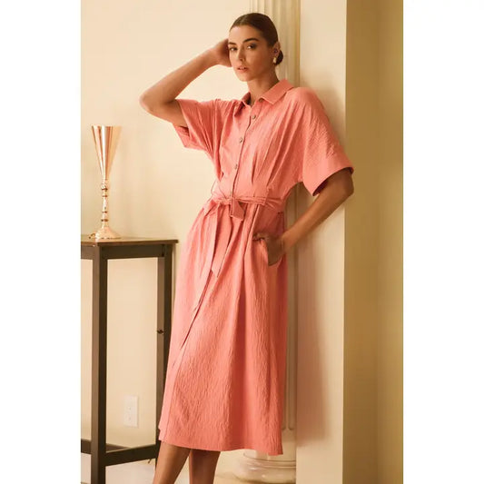 Solid Airflow Shirt Dress