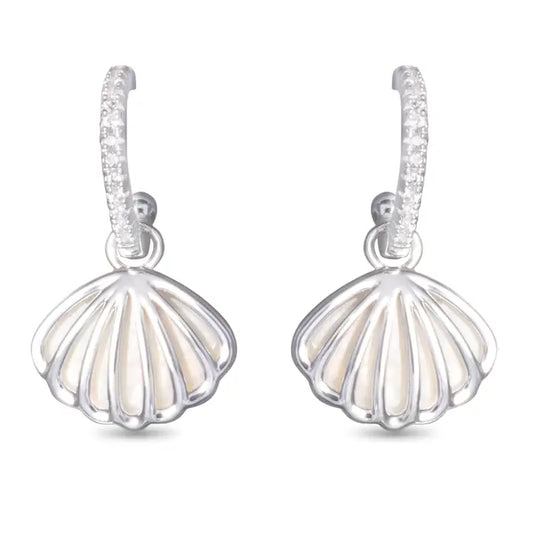 Mother of Pearl Seashell with Overlay - Silver