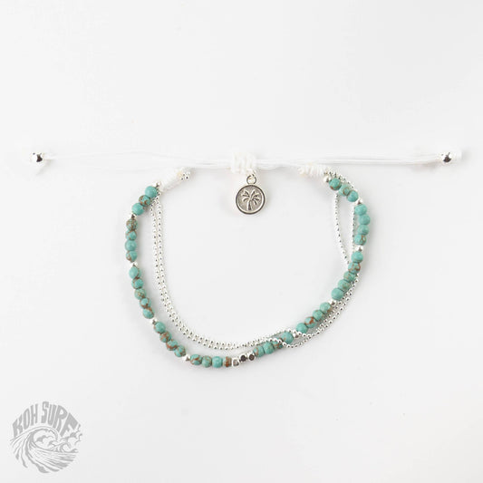 Punaluu Beaded Anklet, Summer Beachy Jewelry by Koh Surf