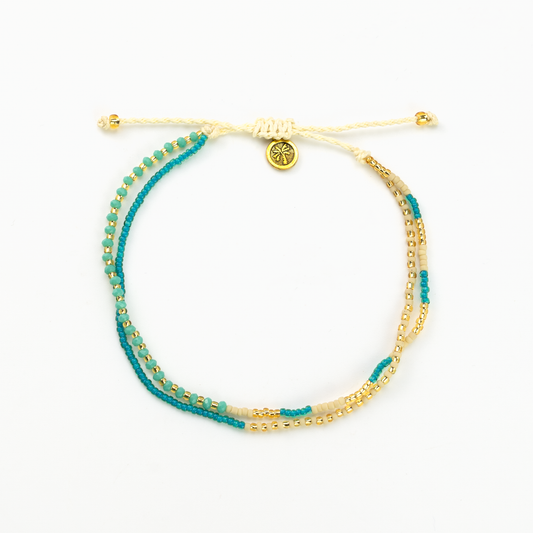 Monte Carlo Anklet, Surfer Jewelry,Beaded Anklet by Koh Surf
