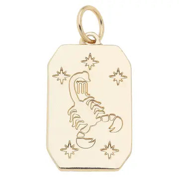 Zodiac Dog Tag Charm