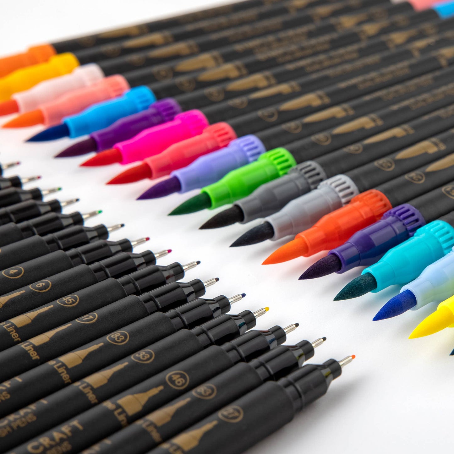 Marker Set - 36 Colored Dual Tip Brush Pens