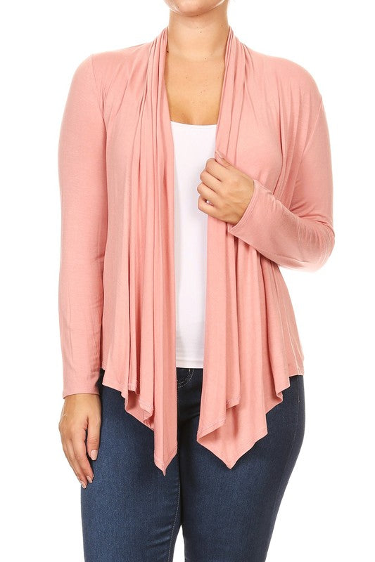 Solid Long Sleeve Cardigan