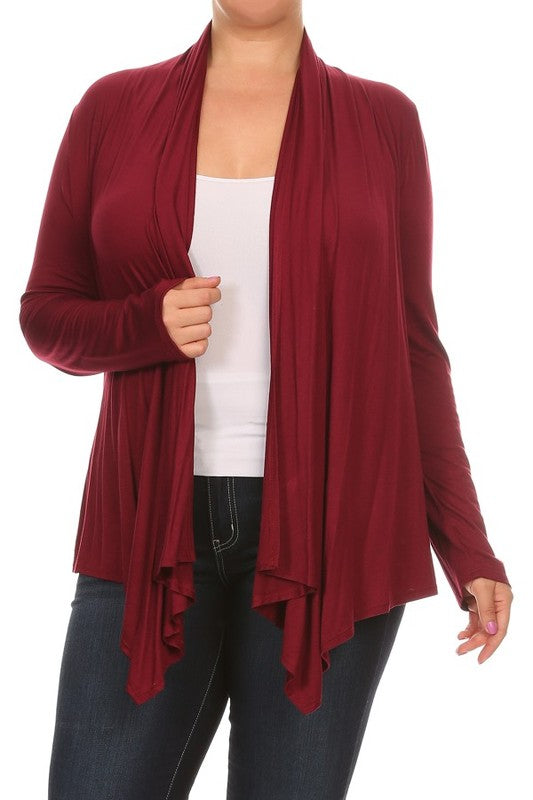 Solid Long Sleeve Cardigan