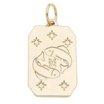 Zodiac Dog Tag Charm
