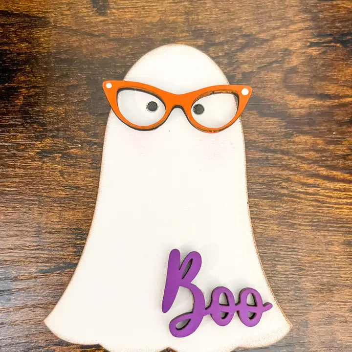 Chunky Nerdy Ghosts | Halloween Shelf Sitter Decor