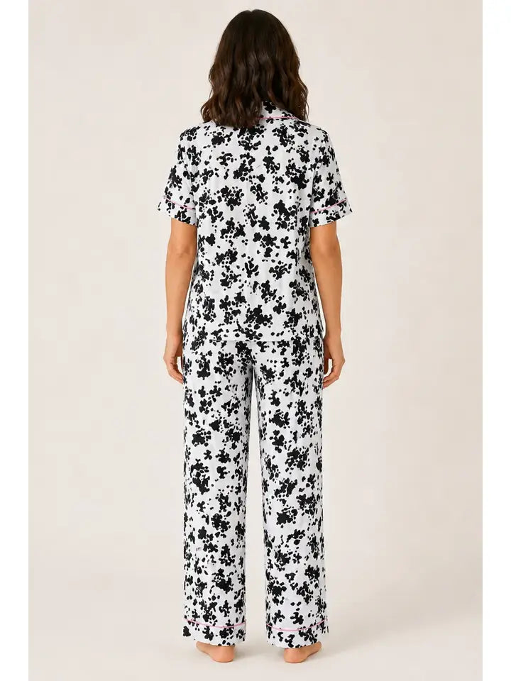 Cow Print Jersey Sleep Set