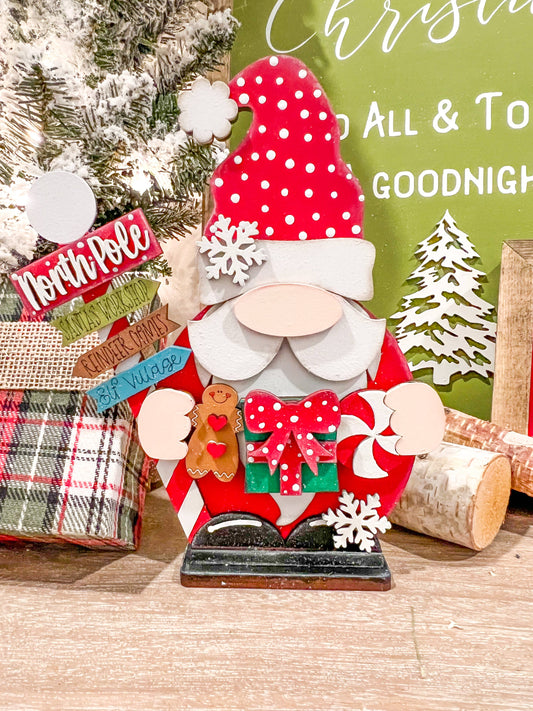 Santa Gnome | Tiered Tray Decor | Christmas Decor