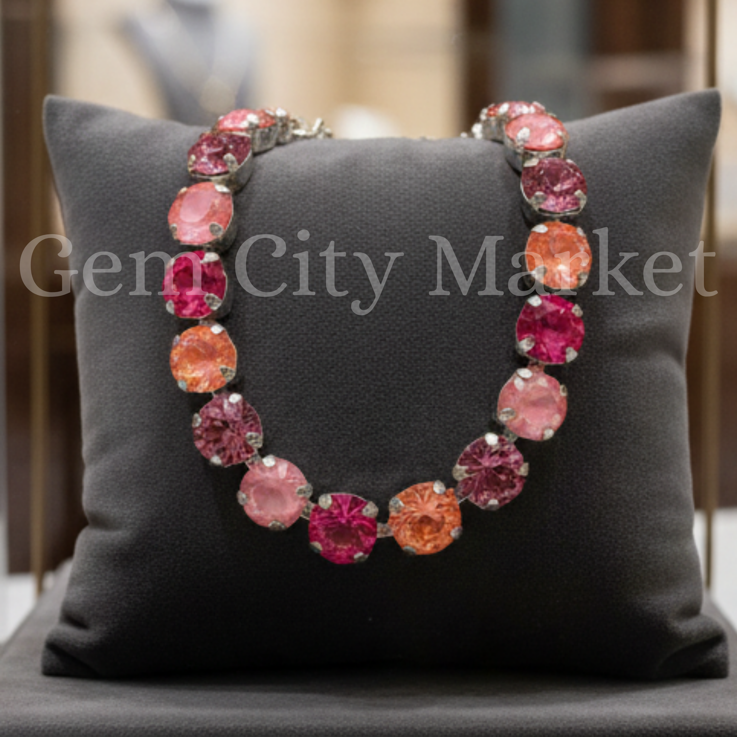 Crystal Bracelet - Pink Citrus B001