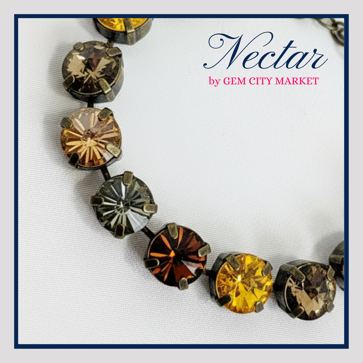 Crystal Bracelet - Dark Honey B007