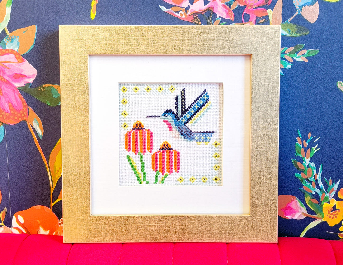 Cross Stitch Kit - Blue Hummingbird
