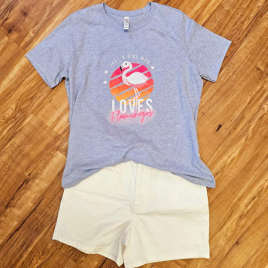 T-Shirt Loves Flamingos