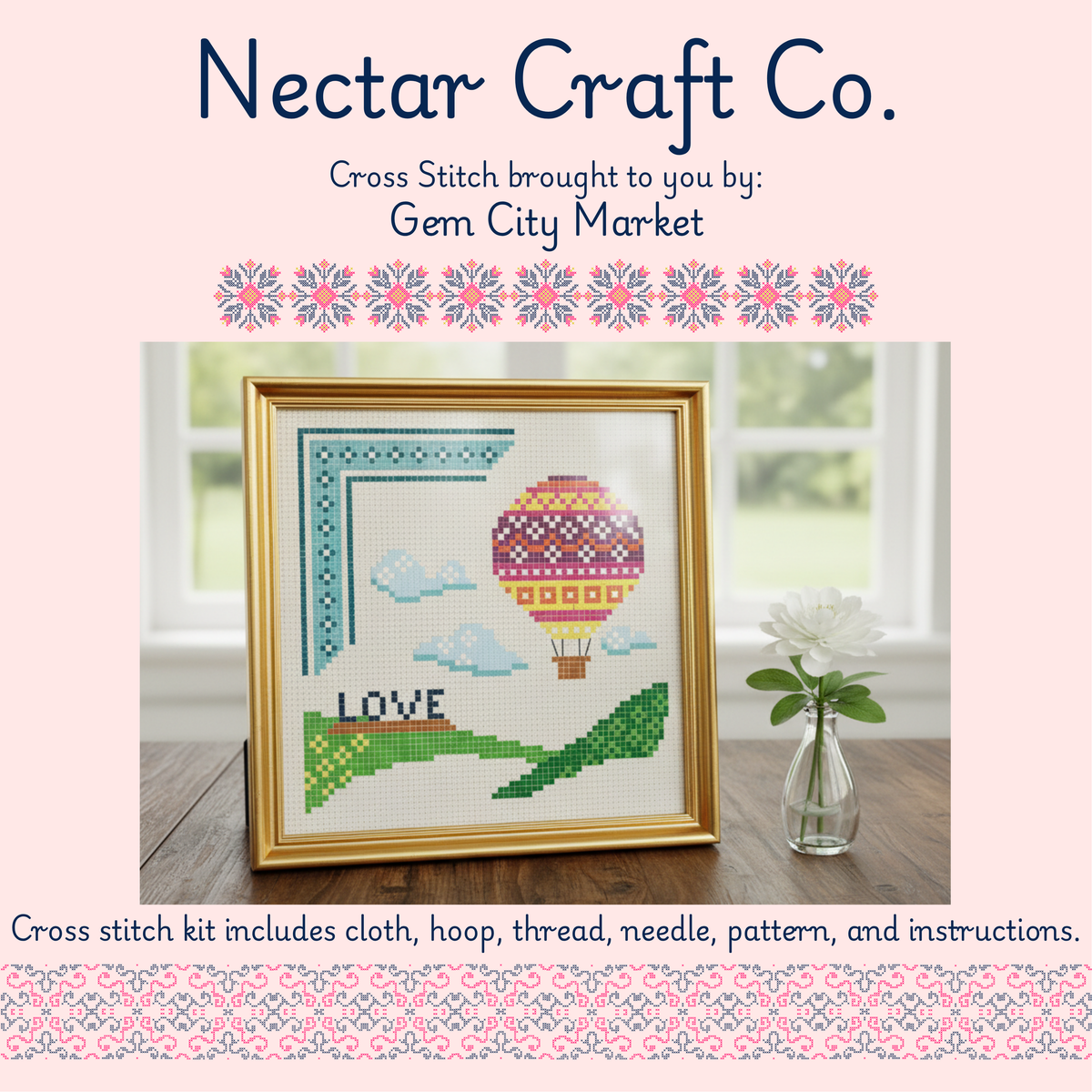 Cross Stitch Kit - Love Balloon