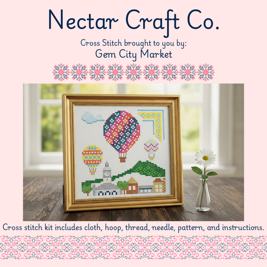 Cross Stitch Kit - Downtown Balloon
