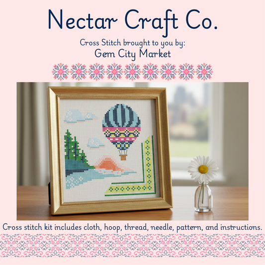 Cross Stitch Kit - Lakeside Balloon