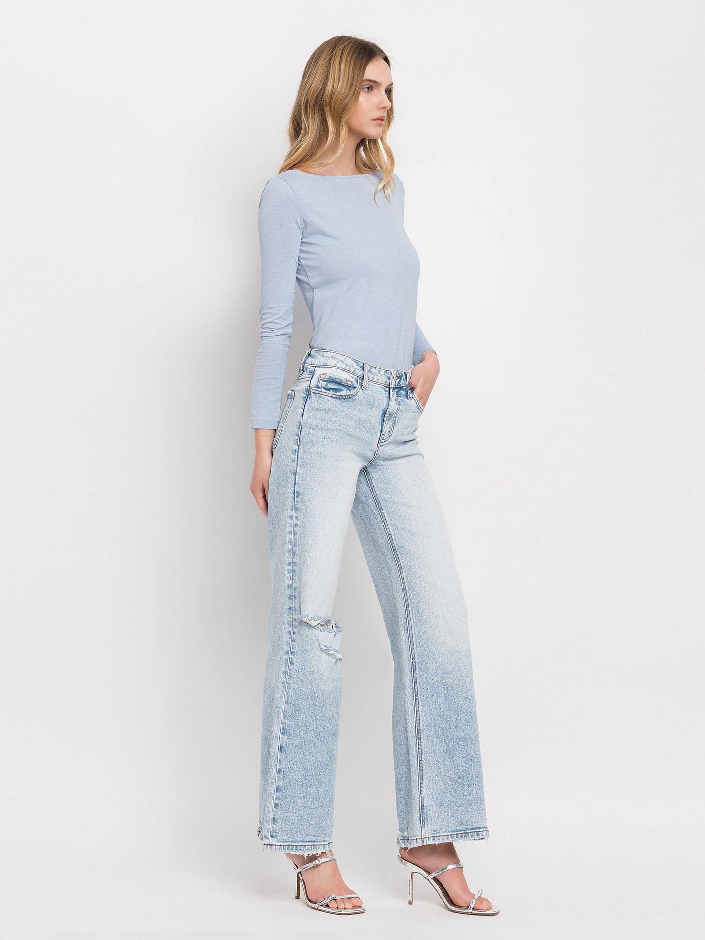 SUPER HIGH RISE WIDE LEG JEANS
