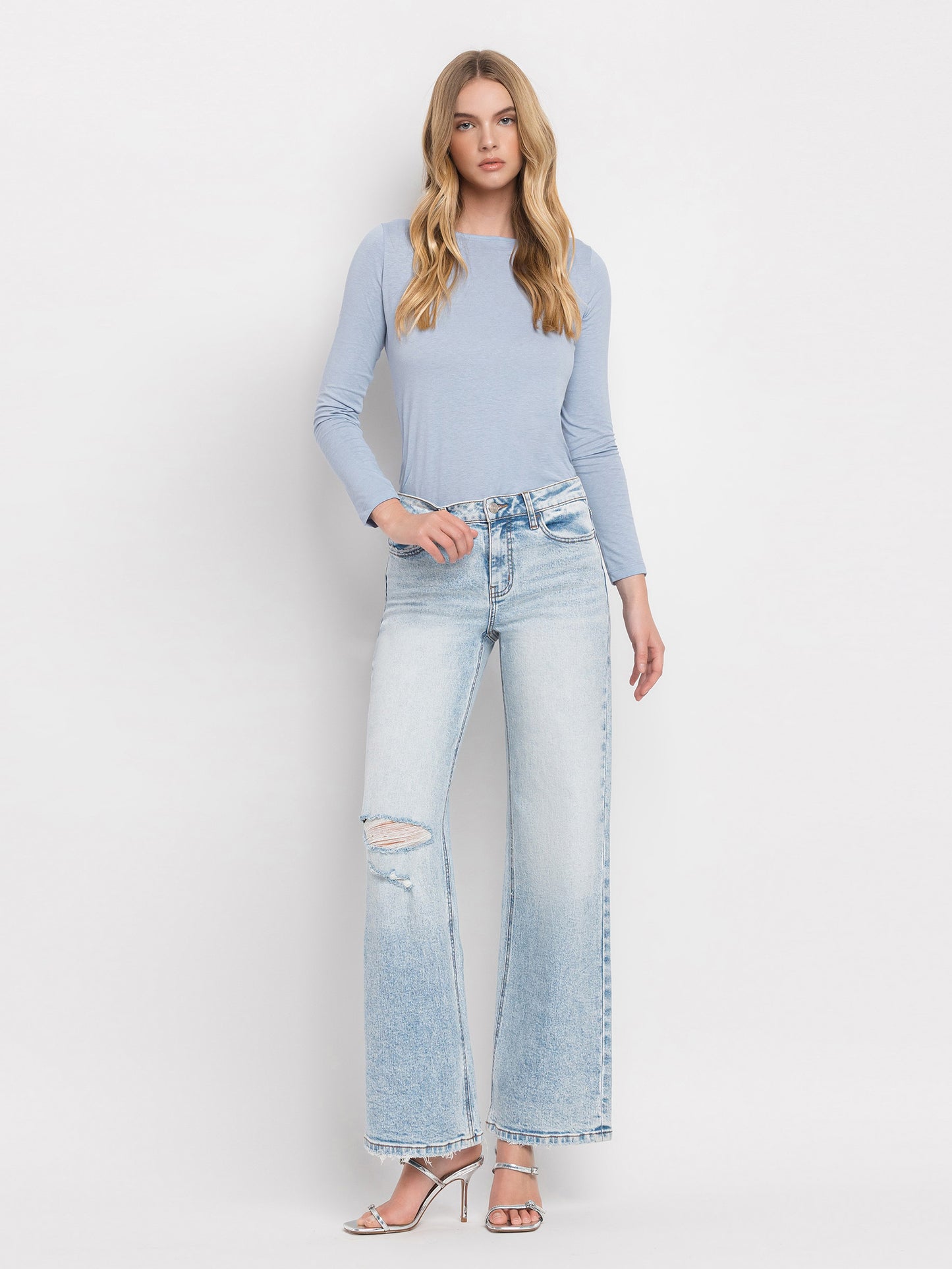 SUPER HIGH RISE WIDE LEG JEANS