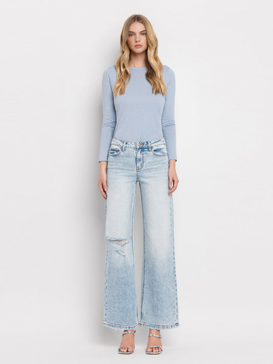 SUPER HIGH RISE WIDE LEG JEANS