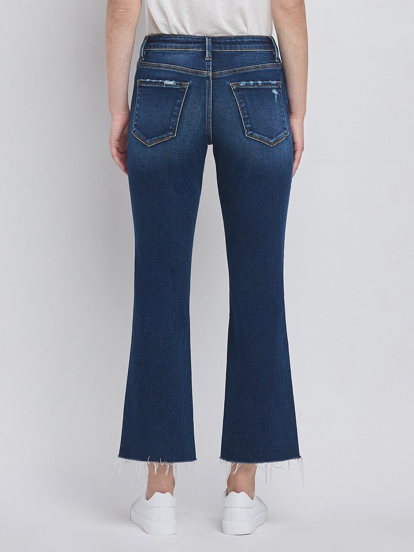 HIGH RISE MINI BOOTCUT JEANS
