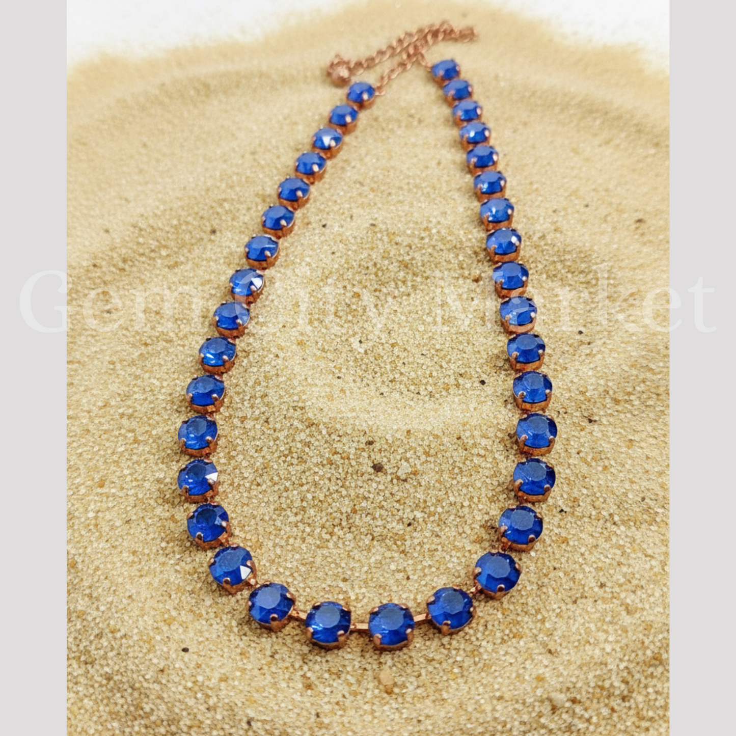 Crystal Necklace - Deep Ocean N005