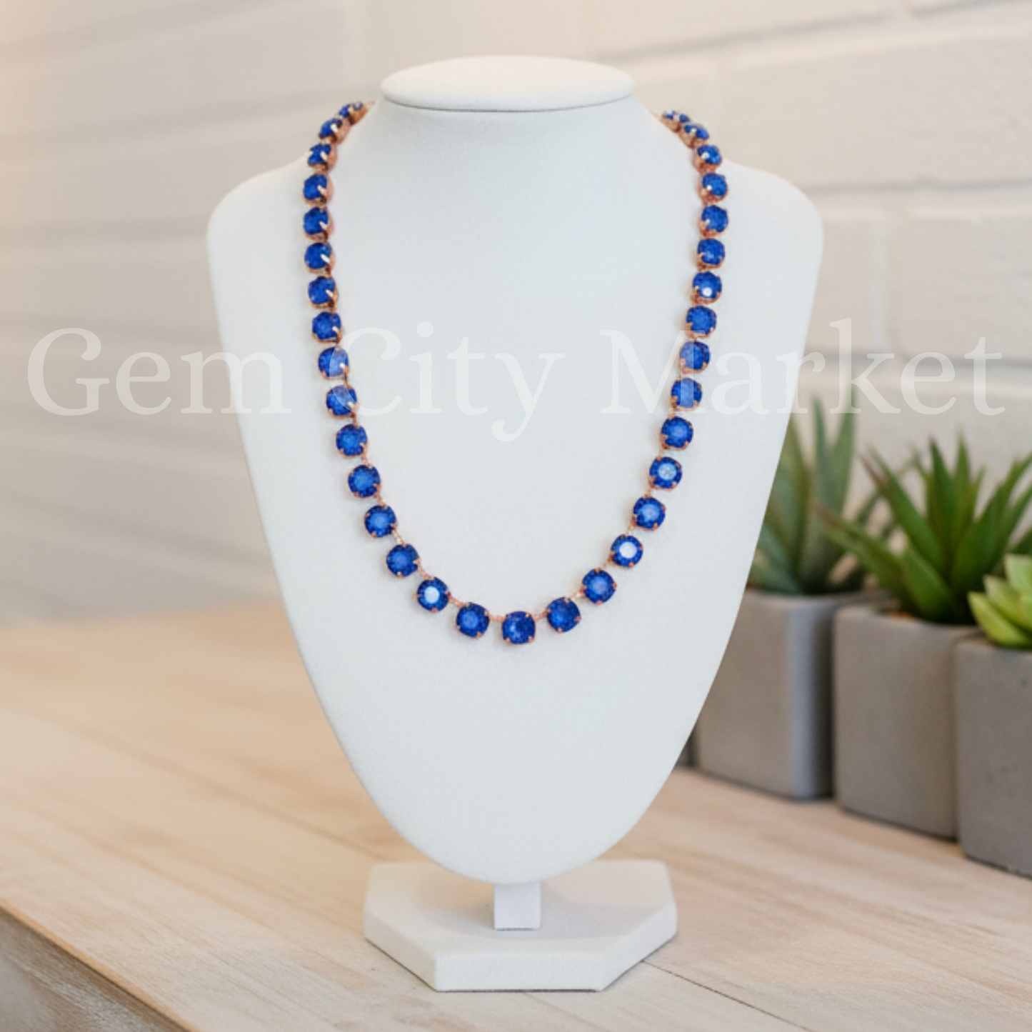 Crystal Necklace - Deep Ocean N005