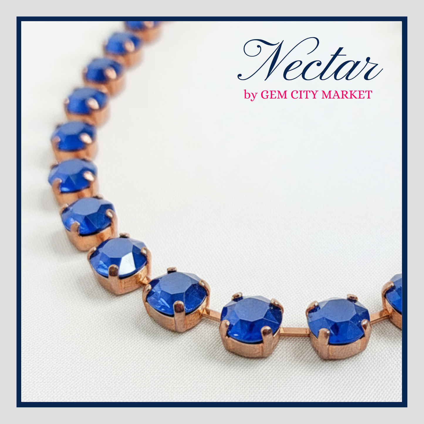 Crystal Necklace - Deep Ocean N005