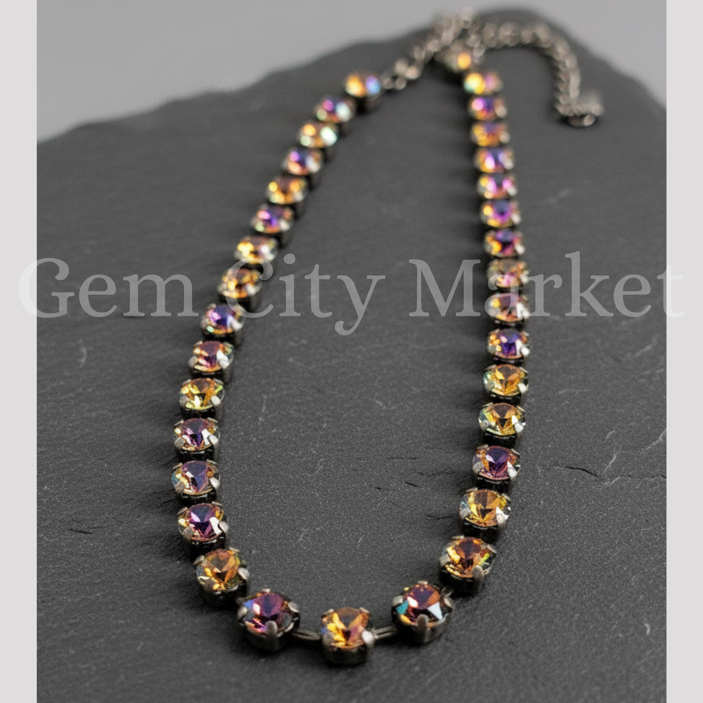 Crystal Necklace - Obsidian Kiss N013