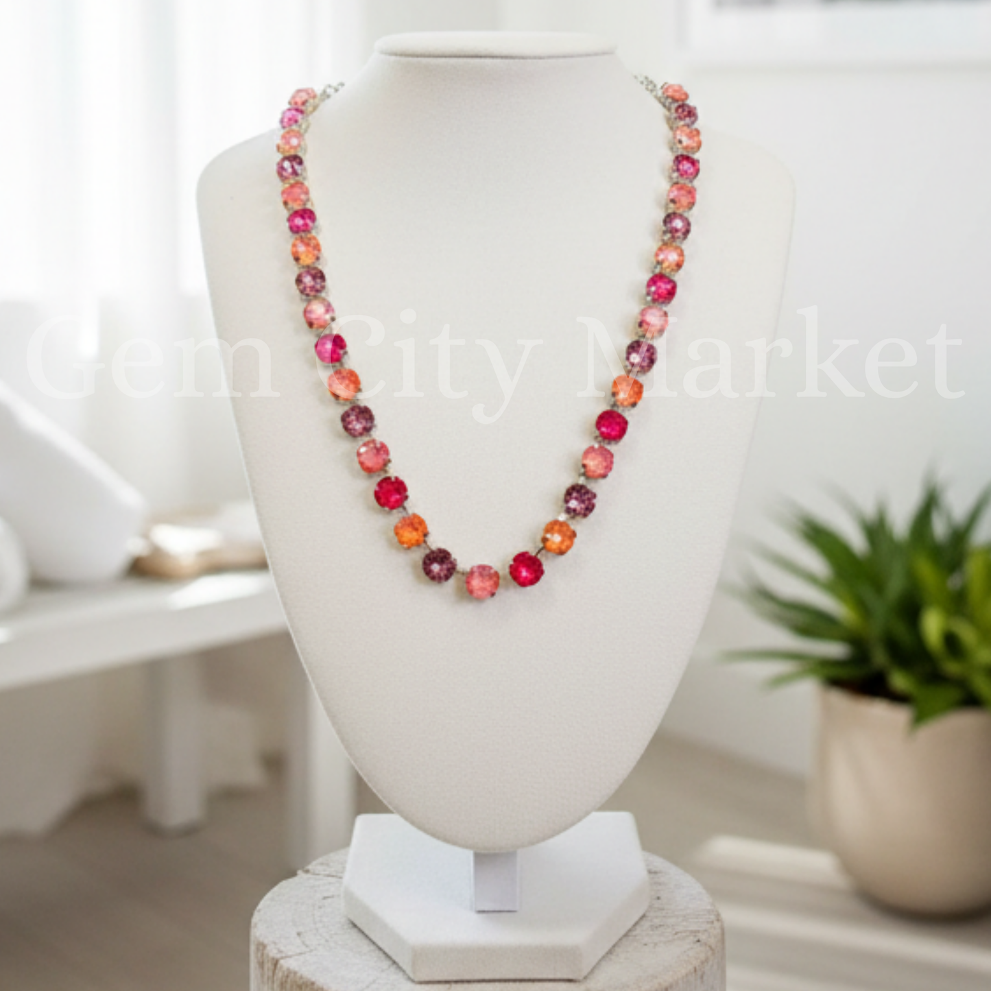 Crystal Necklace - Pink Citrus N014
