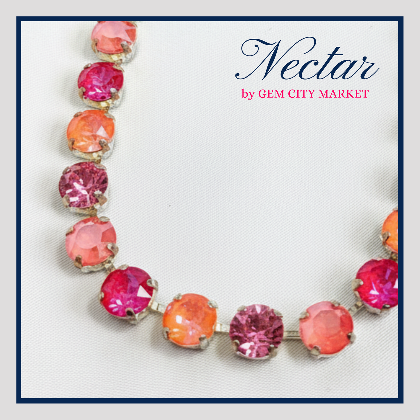 Crystal Necklace - Pink Citrus N014