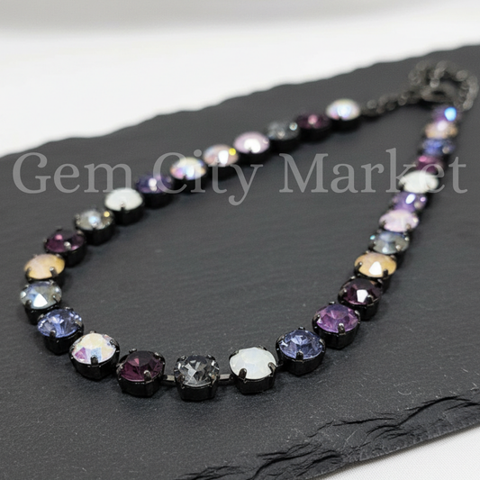 Crystal Necklace - Purple Rain