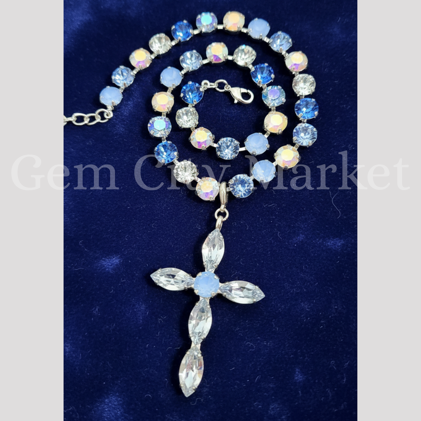 Crystal Necklace - Sapphire Blessing N026