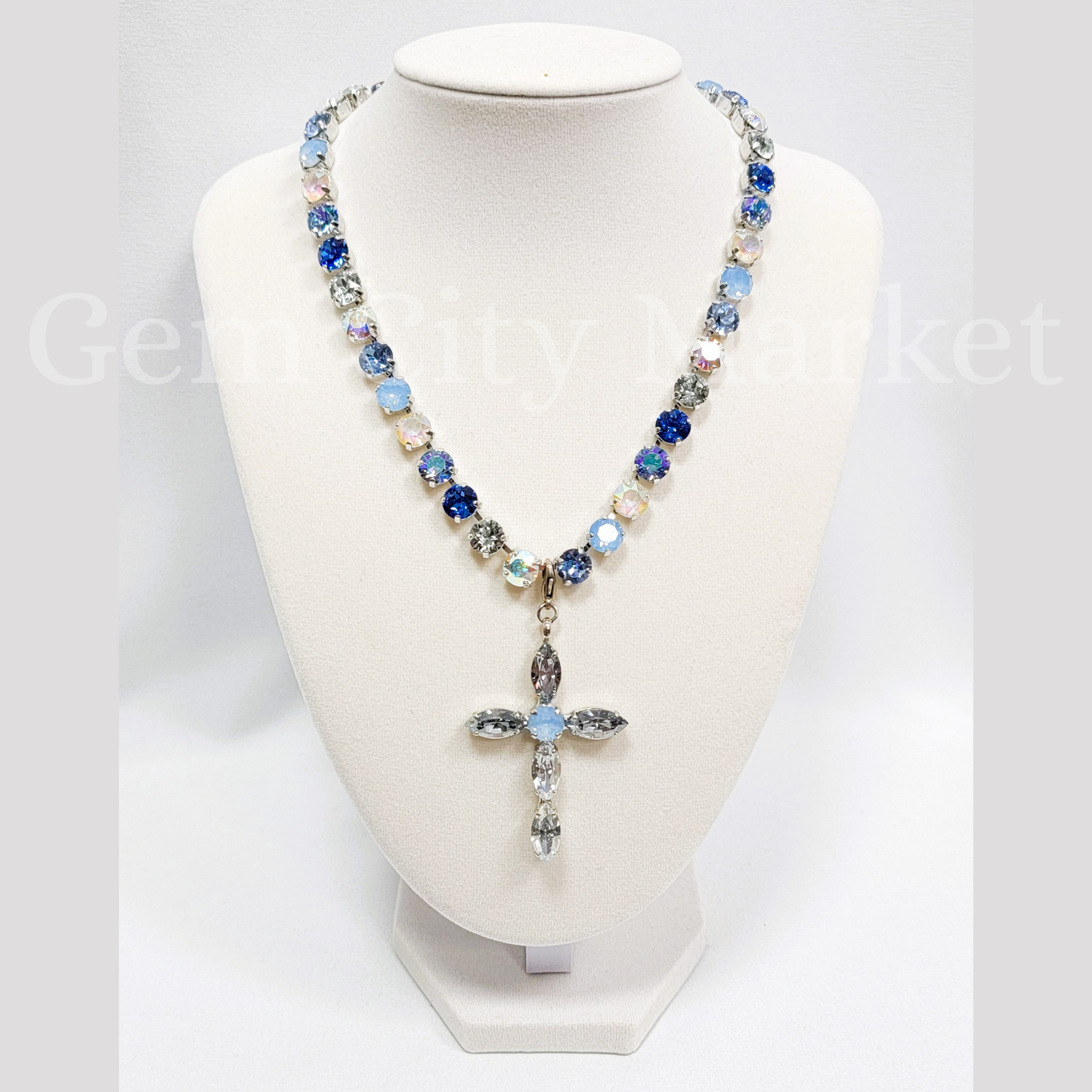 Crystal Necklace - Sapphire Blessing N026