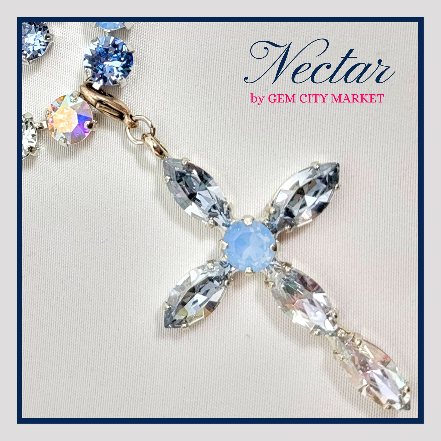 Crystal Necklace - Sapphire Blessing N026